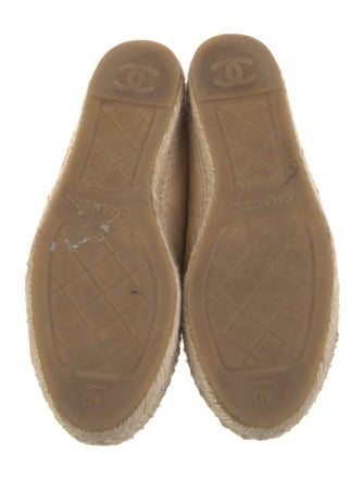 Chanel Interlocking CC Logo Lambskin Espadrilles