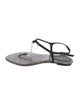 Chanel Interlocking CC Logo PVC T-Strap Sandals