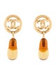 Chanel 2023 Gripoix CC Drop Earrings