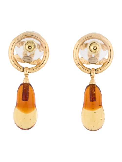 Chanel 2023 Gripoix CC Drop Earrings