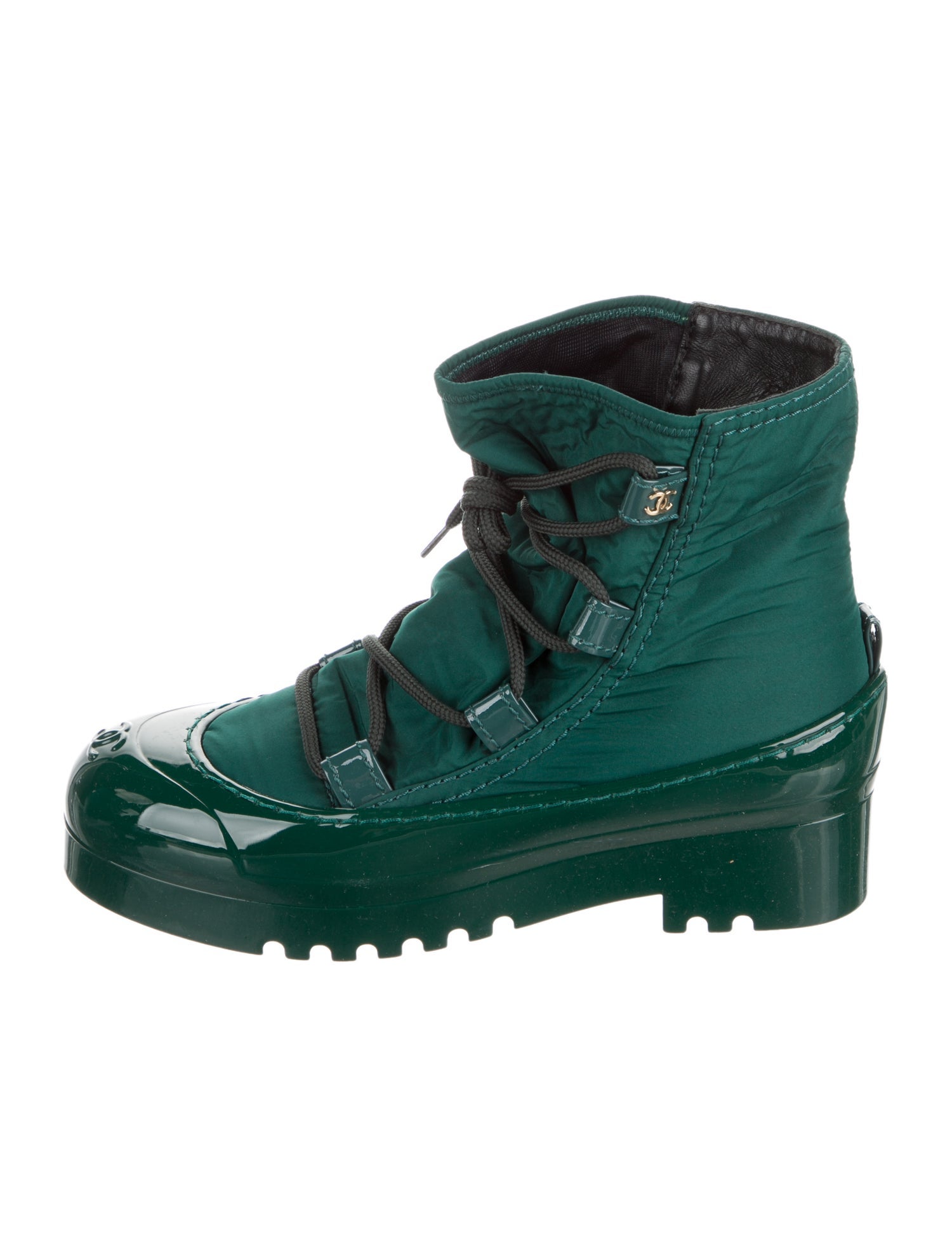 Chanel 2019 Interlocking CC Logo Combat Boots