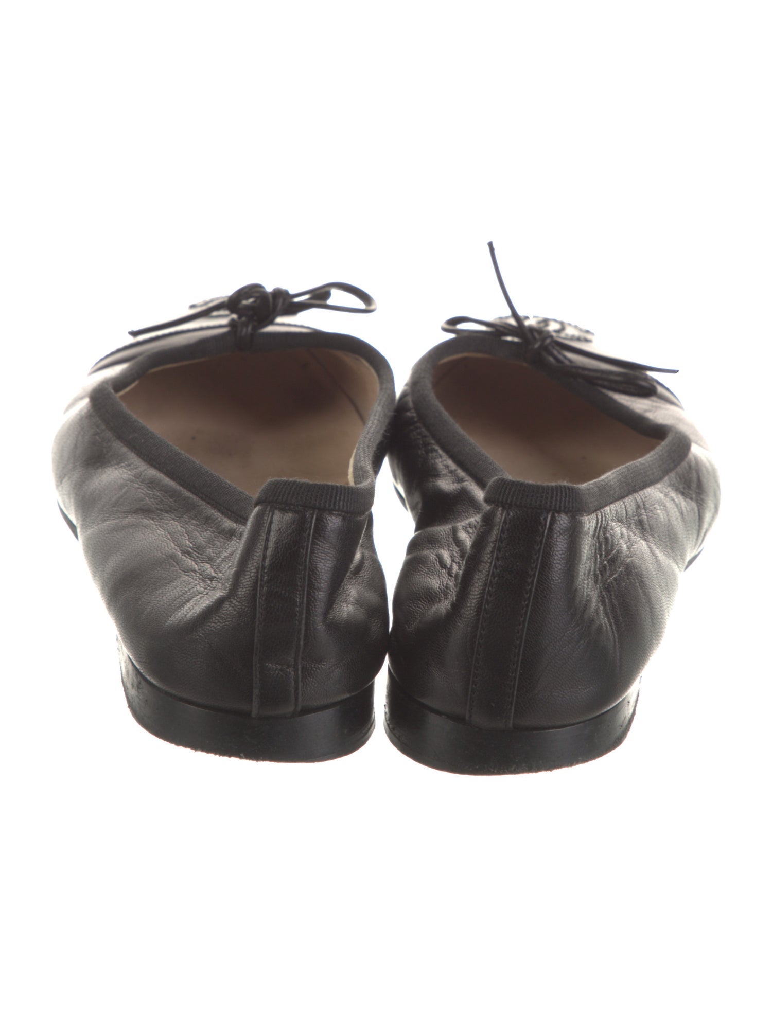 Chanel Vintage Interlocking CC Logo Ballet Flats