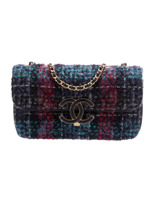 Chanel Quilted Enamel CC Double Flap Bag