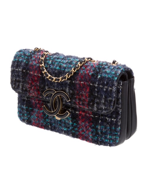 Chanel Quilted Enamel CC Double Flap Bag