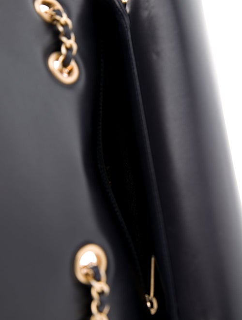 Chanel Quilted Enamel CC Double Flap Bag