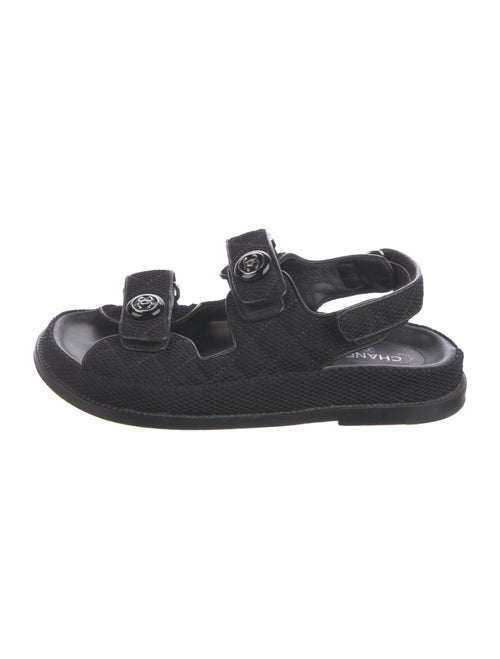 Chanel 2021 Interlocking CC Logo Slingback Sandals