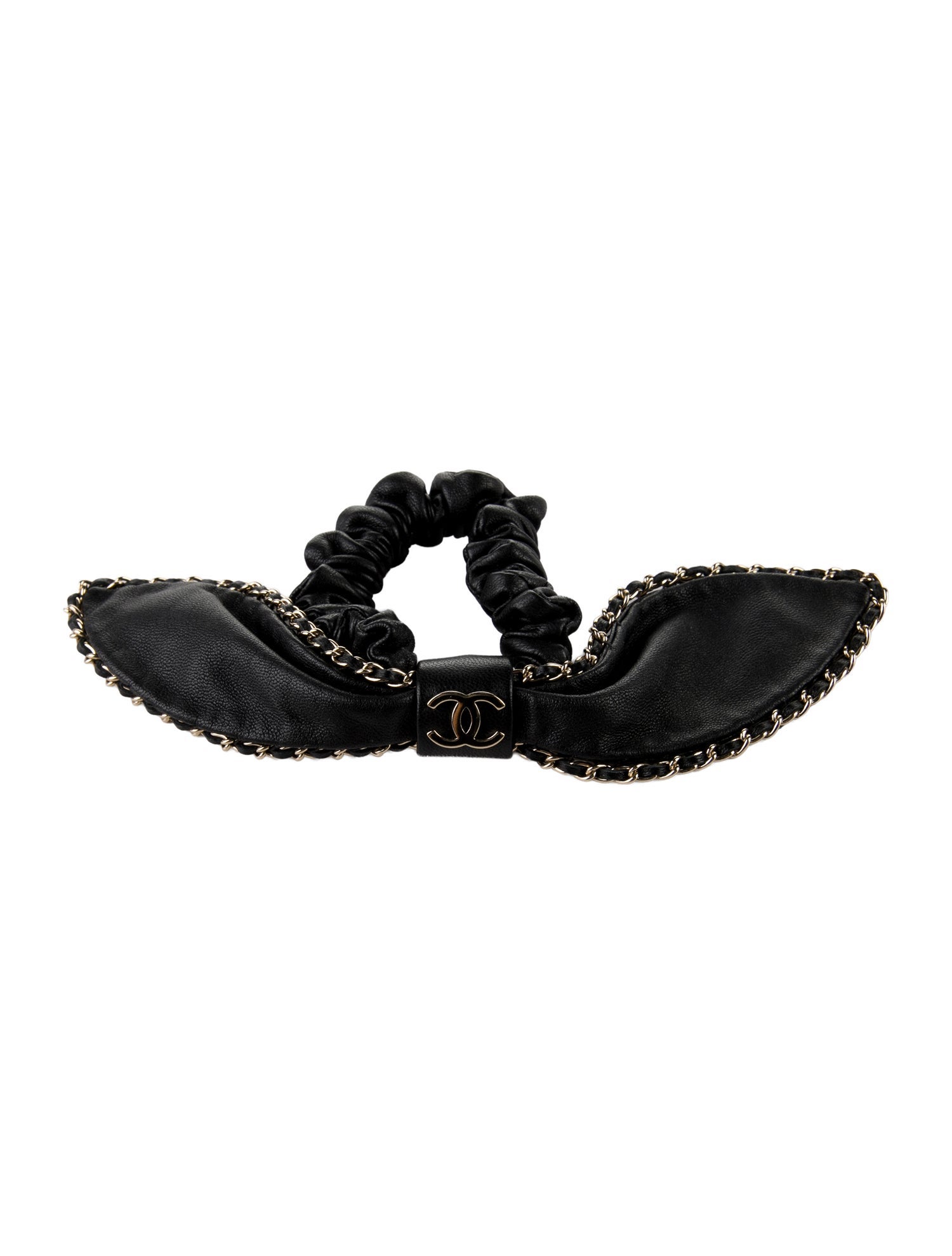 Chanel CC Chain-link Bow Scrunchie