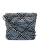 Chanel 2024 Denim Stitched Quilted Mini Chanel 22 Hobo