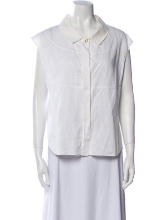 Chanel 2012 Short Sleeve Button-Up Top