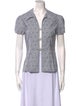 Chanel 2024 Polka Dot Print Button-Up Top