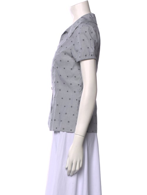 Chanel 2024 Polka Dot Print Button-Up Top