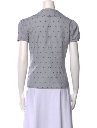 Chanel 2024 Polka Dot Print Button-Up Top