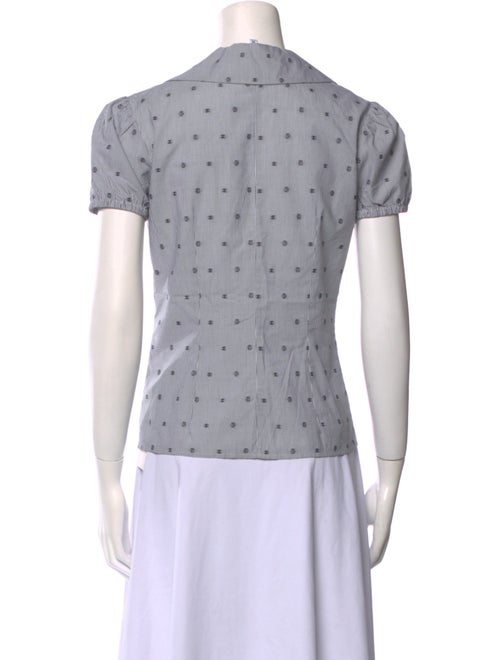 Chanel 2024 Polka Dot Print Button-Up Top