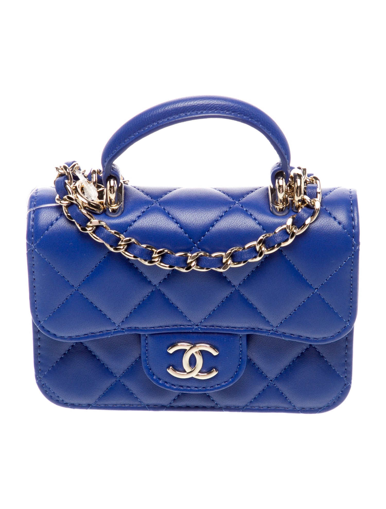 Chanel Top Handle Flap Coin Purse w/ Chain w/Tags