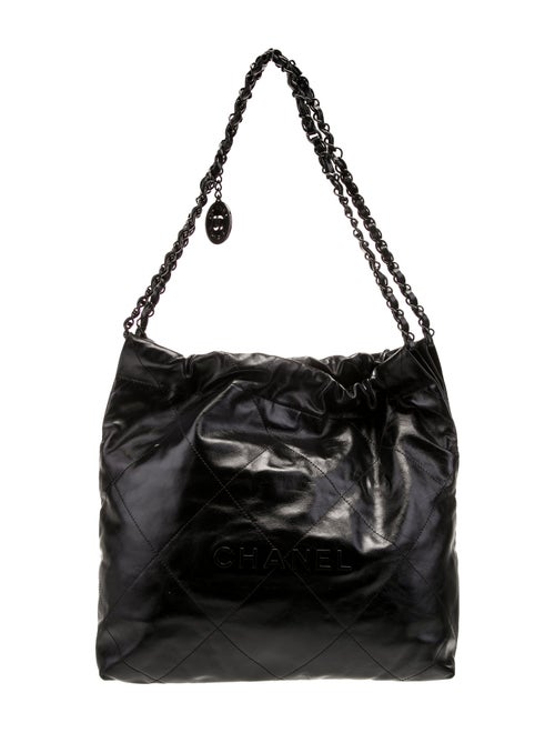 Chanel Small So Black 22 Hobo w/ Pouch