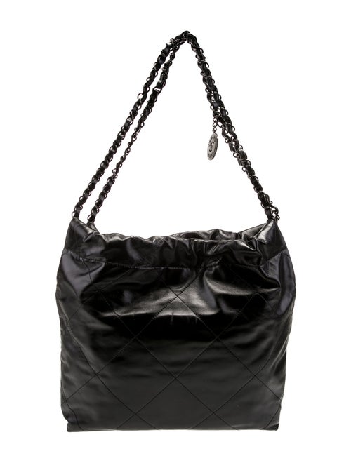 Chanel Small So Black 22 Hobo w/ Pouch