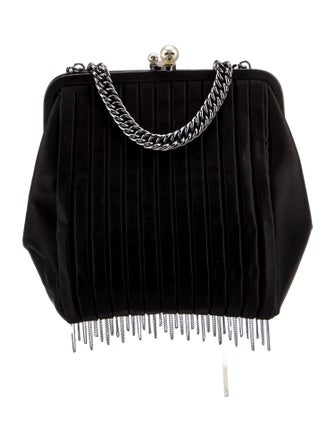 Chanel Satin Pleated Shoulder Bag