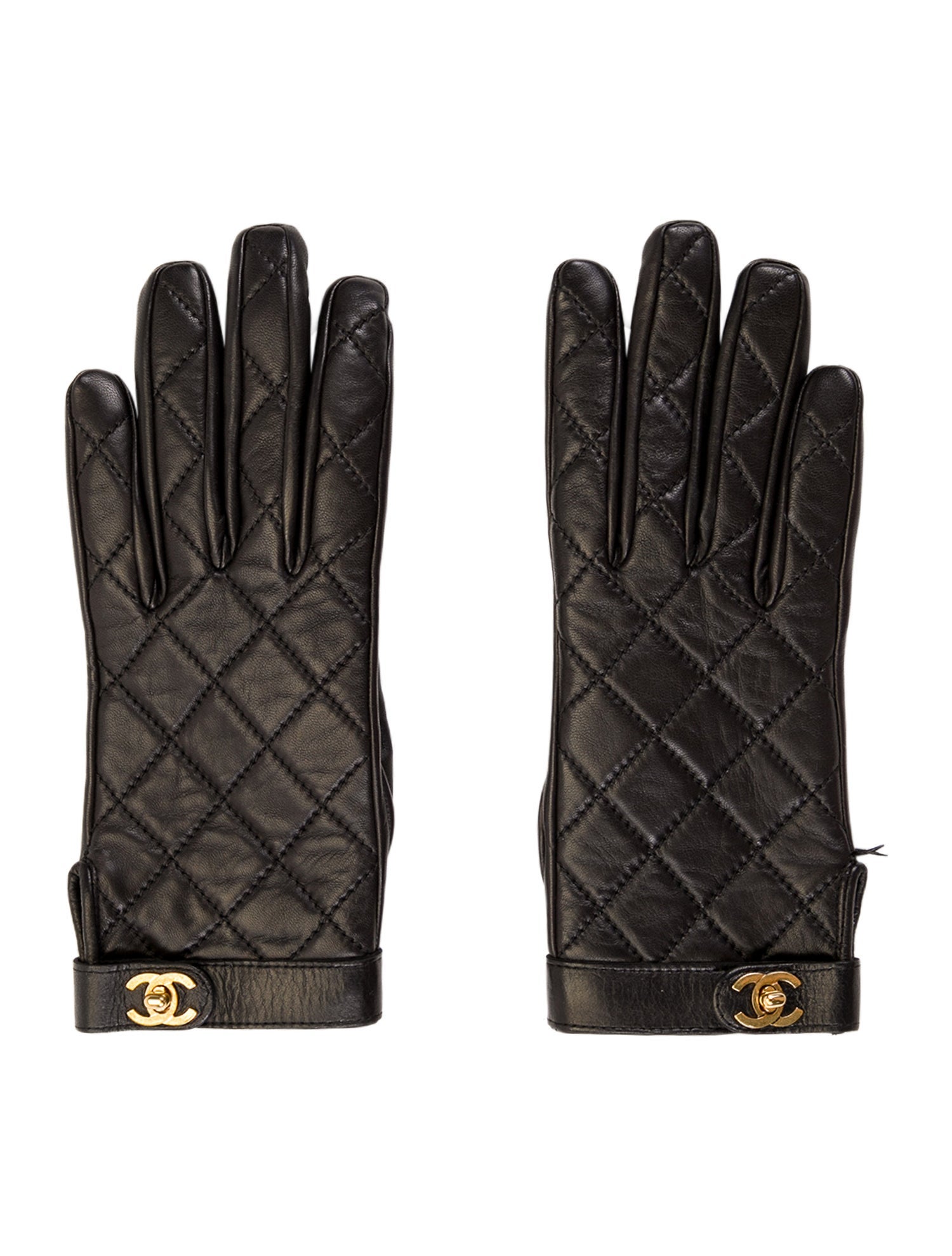 Chanel Quilted Leather Gloves