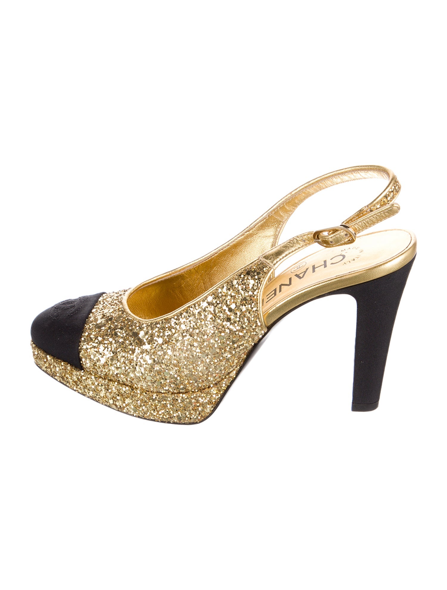 Chanel 2021 Interlocking CC Logo Slingback Pumps