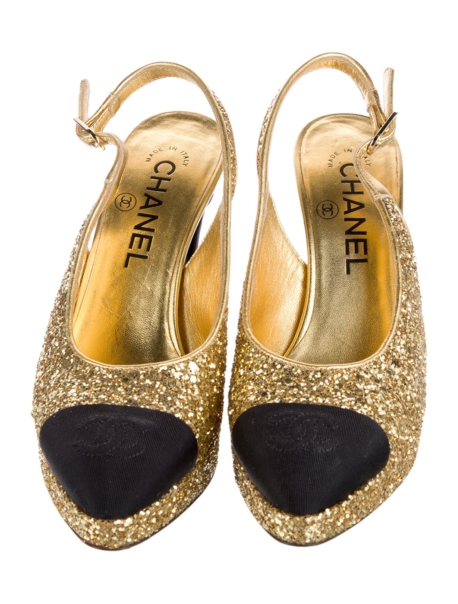 Chanel 2021 Interlocking CC Logo Slingback Pumps