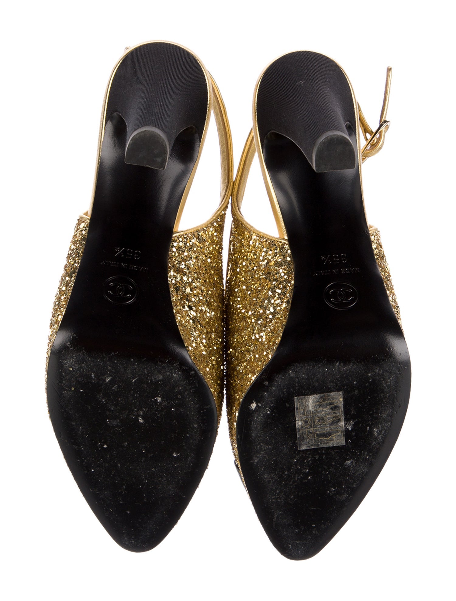 Chanel 2021 Interlocking CC Logo Slingback Pumps