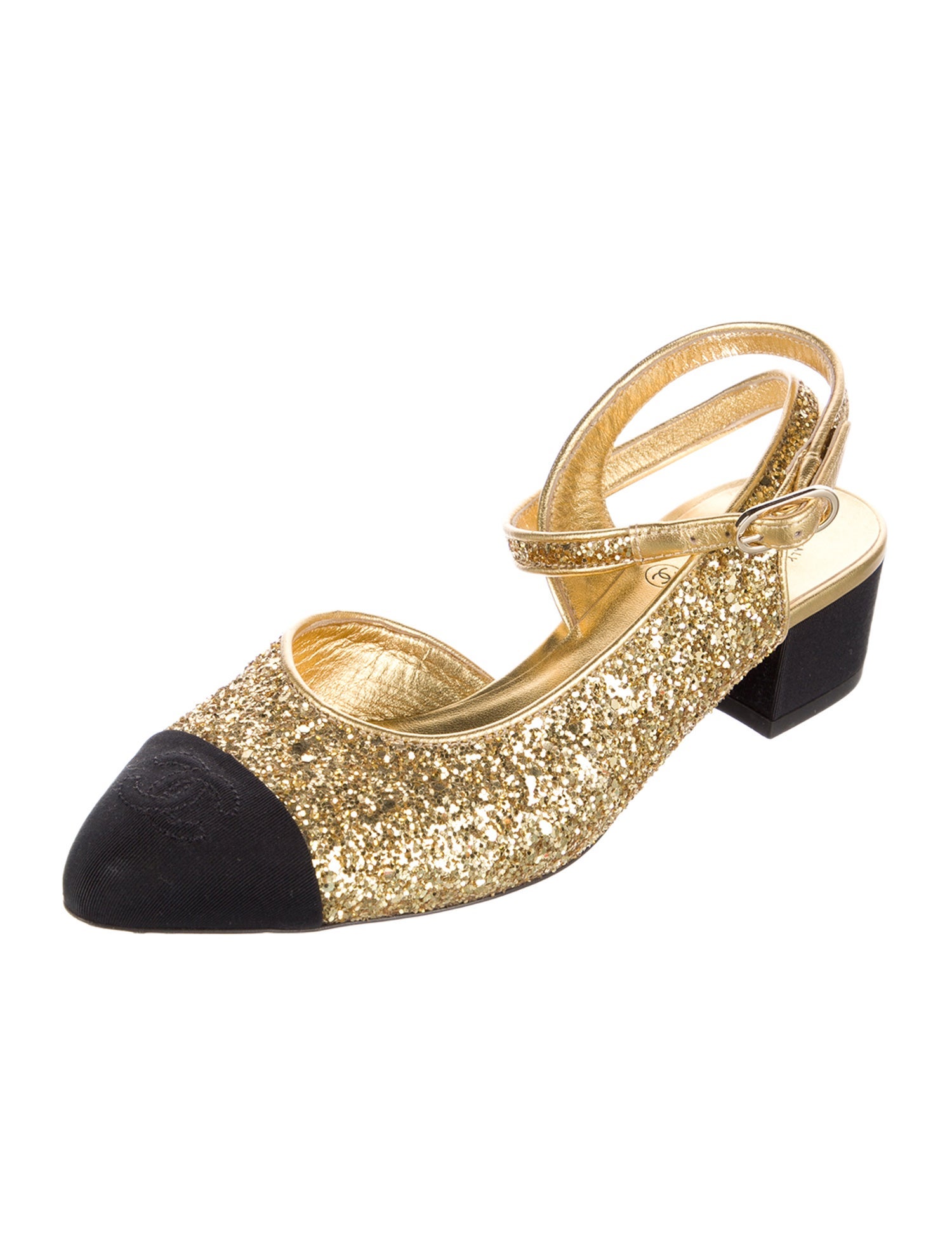 Chanel 2021 Interlocking CC Logo Slingback Pumps