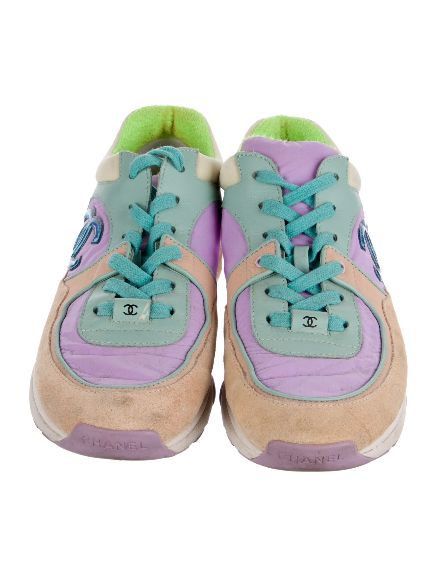 Chanel Interlocking CC Logo Nylon Sneakers