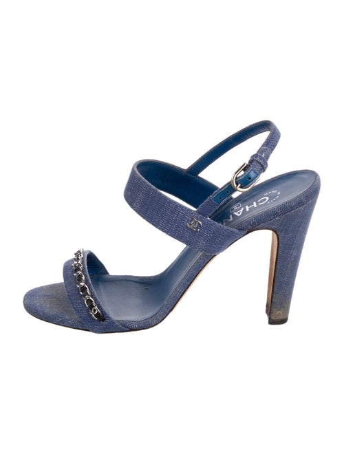 Chanel 2020 Interlocking CC Logo Slingback Sandals