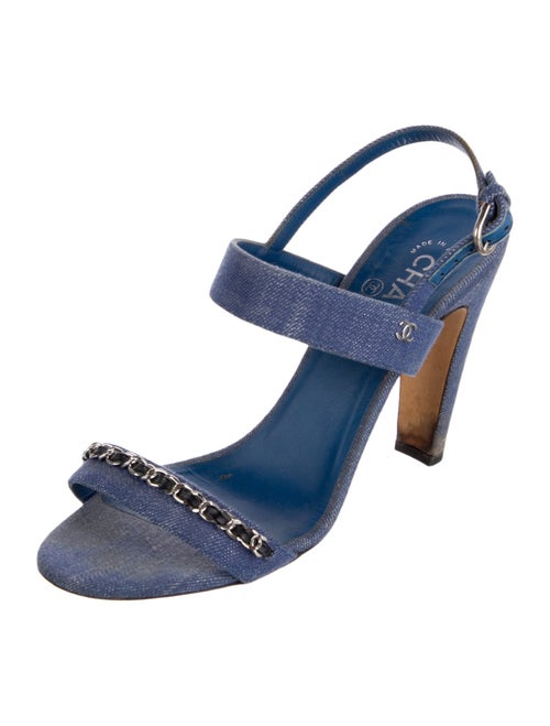 Chanel 2020 Interlocking CC Logo Slingback Sandals