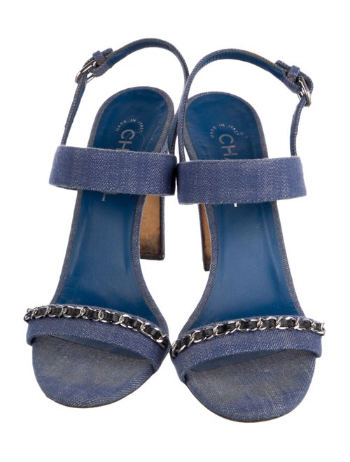 Chanel 2020 Interlocking CC Logo Slingback Sandals