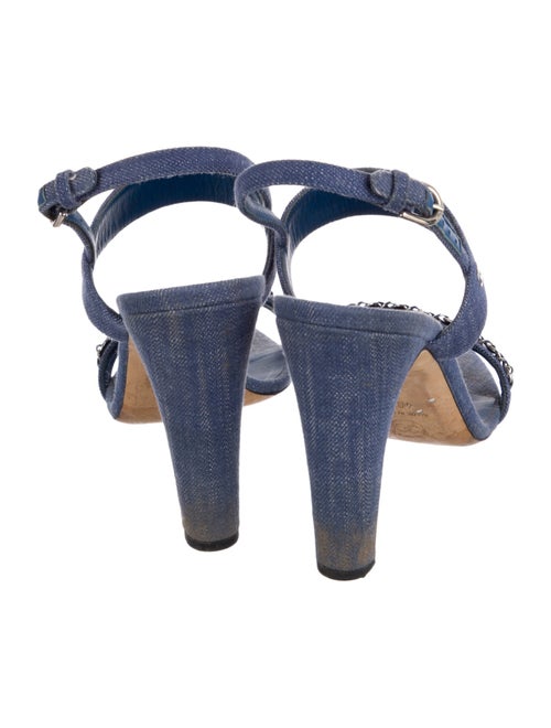 Chanel 2020 Interlocking CC Logo Slingback Sandals