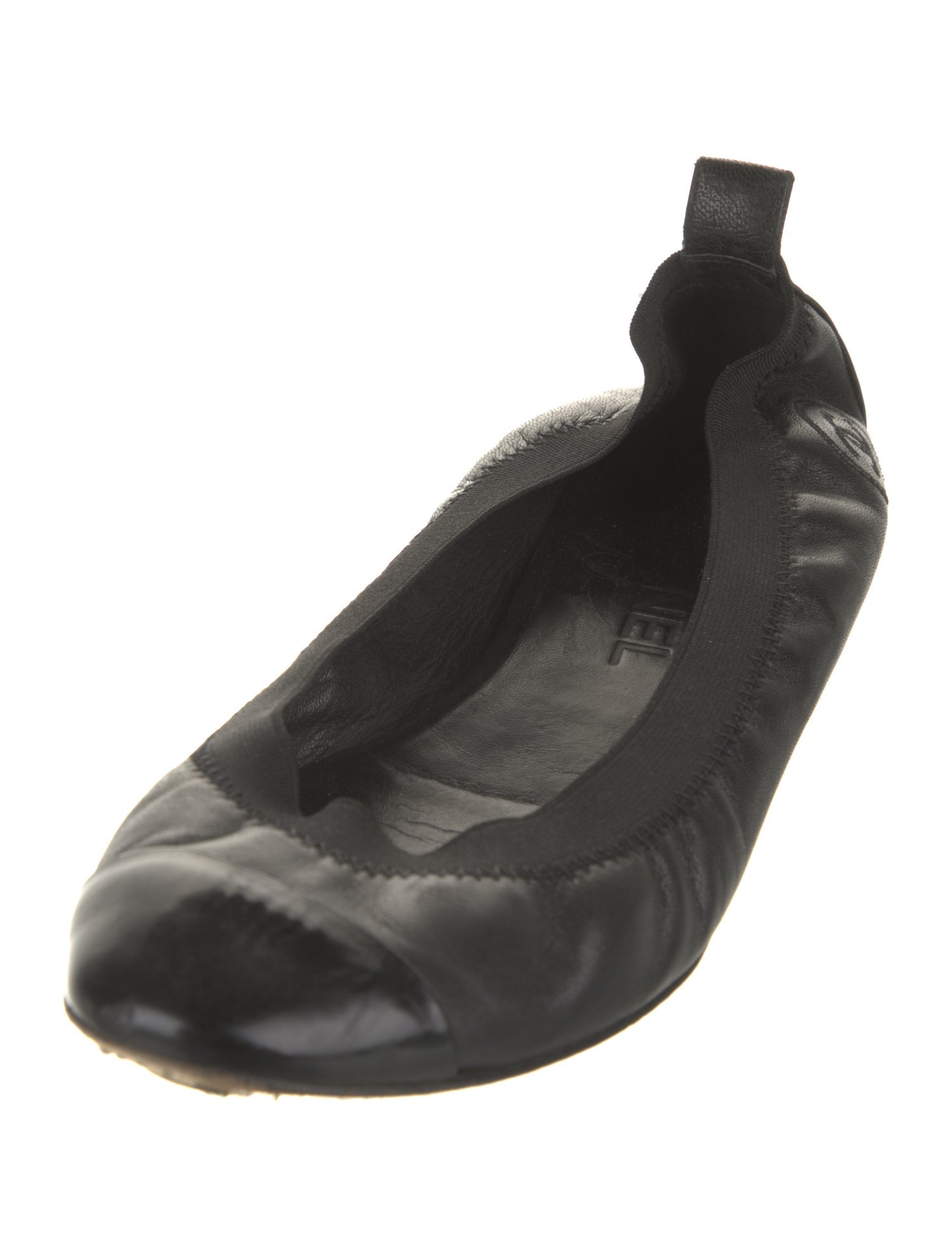 Chanel Interlocking CC Logo Leather Flats