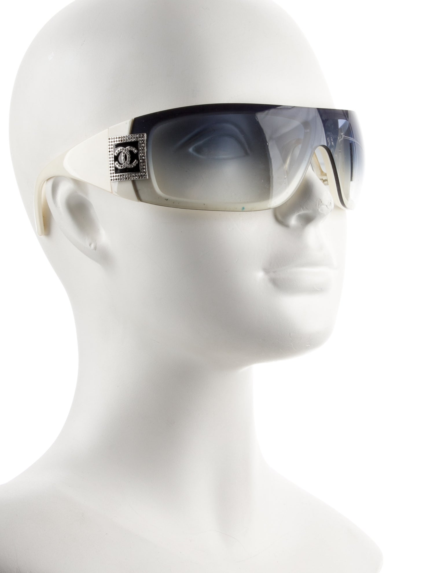 Chanel Interlocking CC Logo Shield Sunglasses