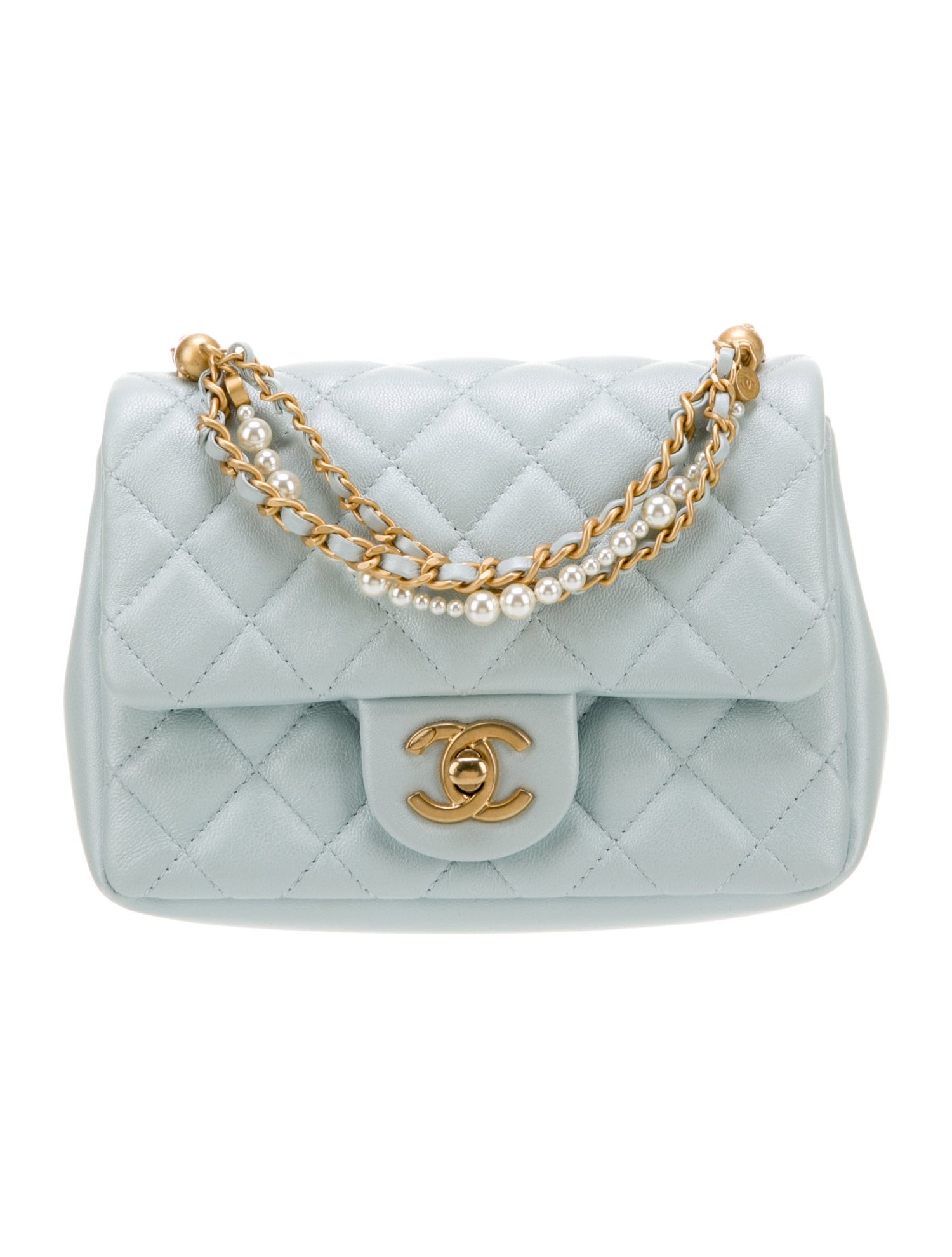 Chanel 2024 Pearl Twist Mini Square Flap Bag