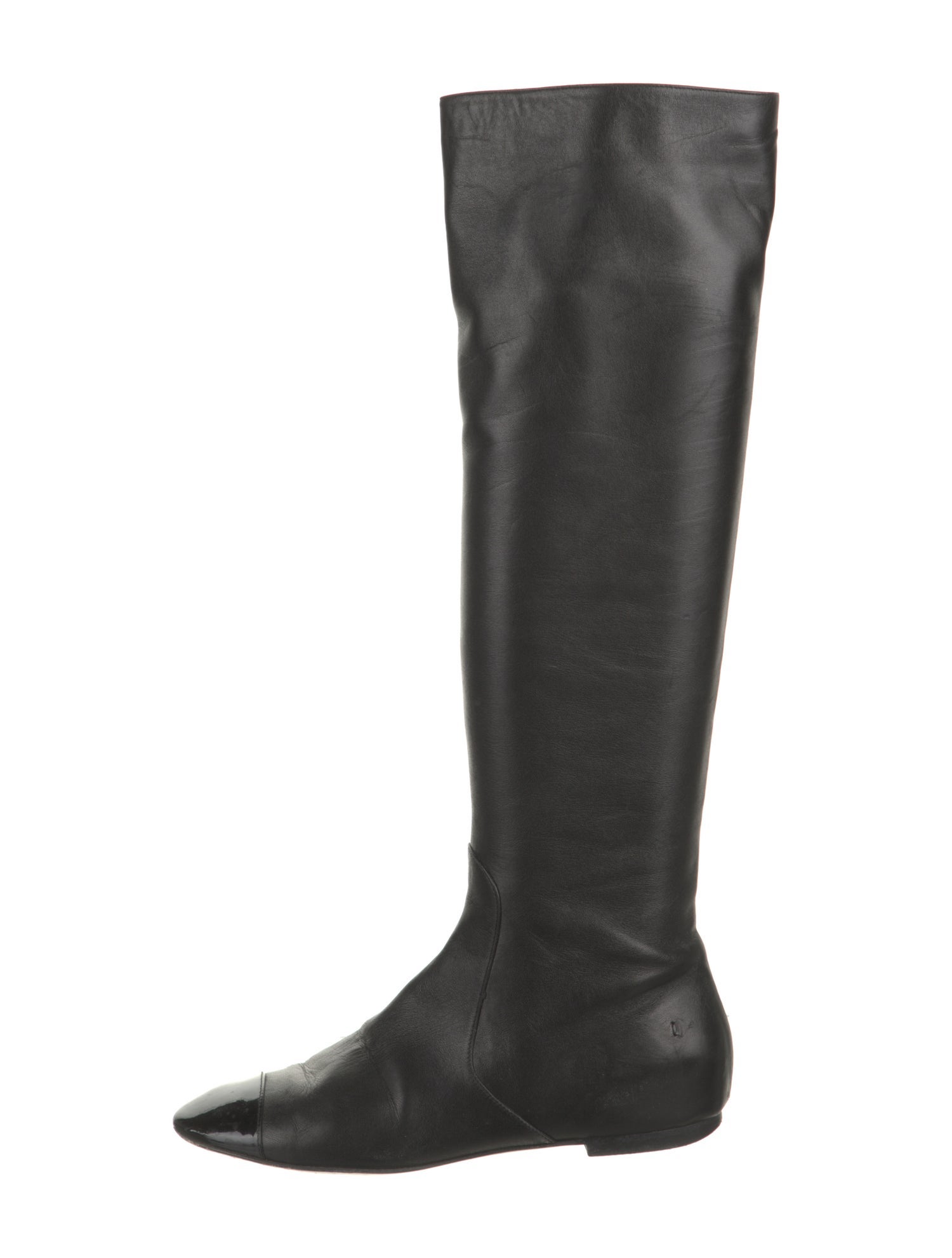 Chanel Vintage Interlocking CC Logo Riding Boots