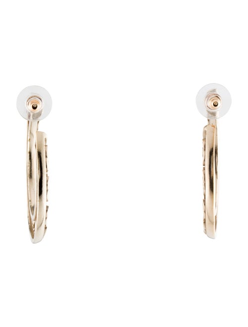 Chanel CC Logo Hoop Earrings