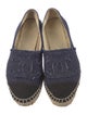 Chanel Interlocking CC Logo Canvas Espadrilles