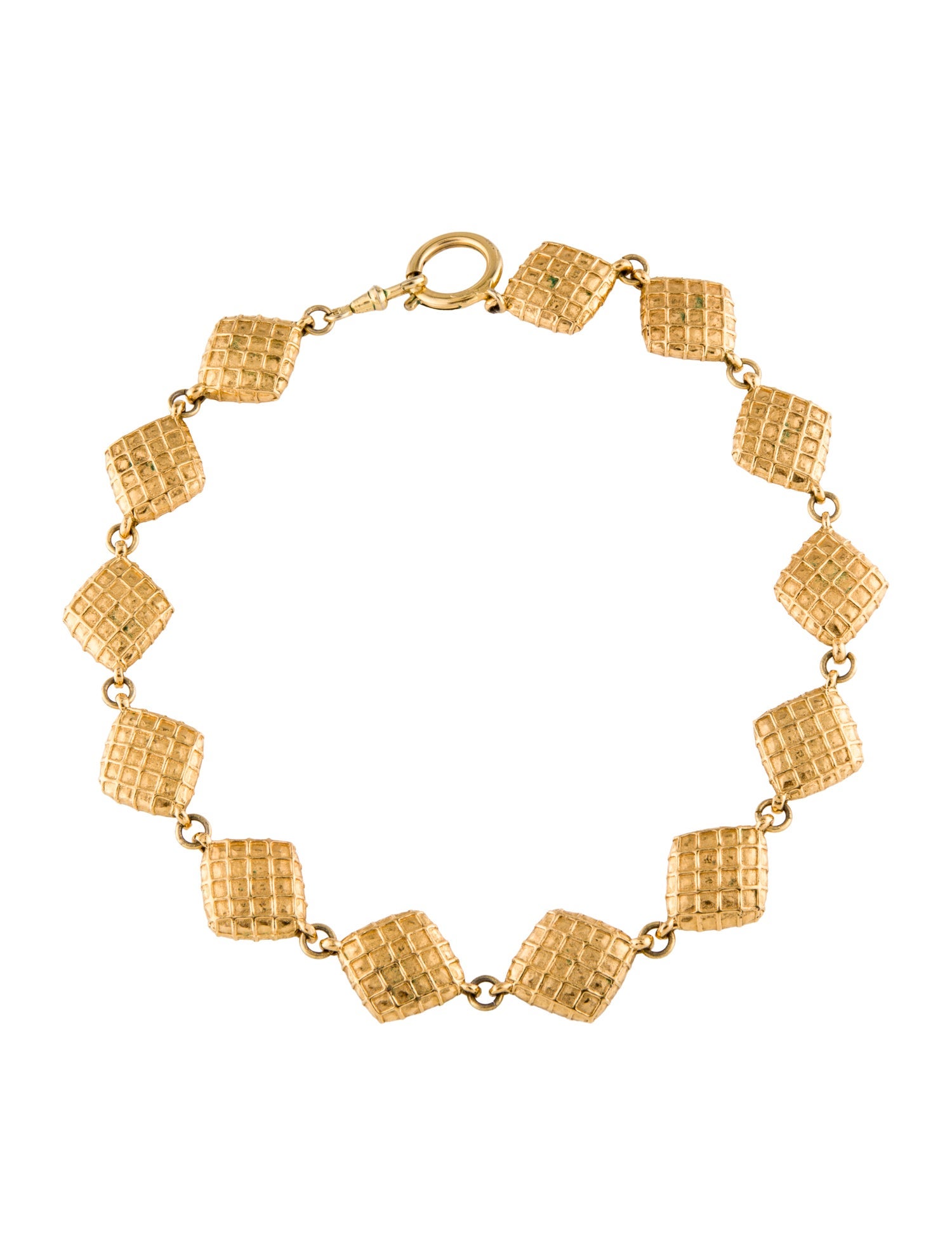 Chanel Vintage Quilted Collar Necklace