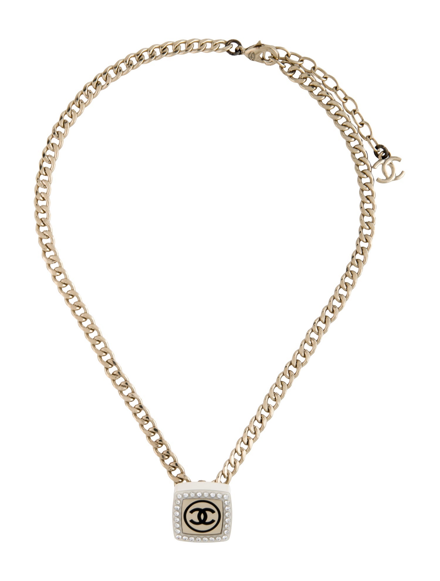 Chanel 2022 Resin & Strass CC Necklace