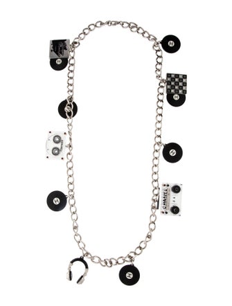 Chanel Music Motif Charm Chain Necklace