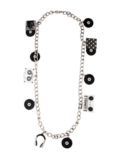 Chanel Music Motif Charm Chain Necklace