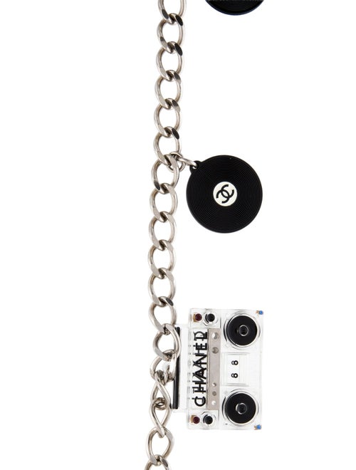 Chanel Music Motif Charm Chain Necklace