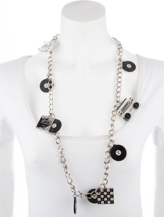 Chanel Music Motif Charm Chain Necklace