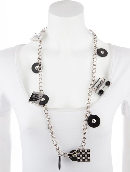 Chanel Music Motif Charm Chain Necklace