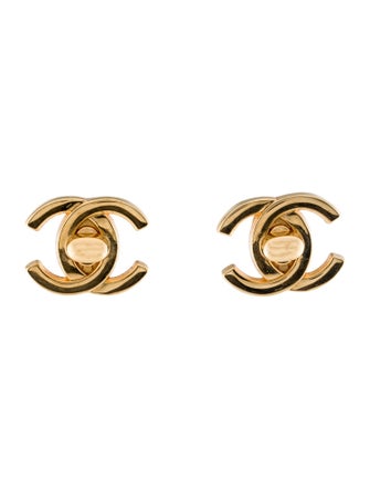 Chanel Vintage CC Turnlock Clip-On Earrings