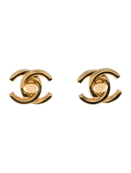 Chanel Vintage CC Turnlock Clip-On Earrings