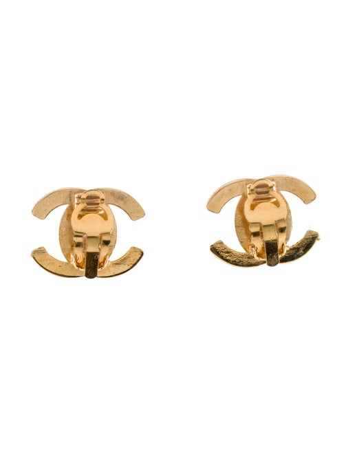 Chanel Vintage CC Turnlock Clip-On Earrings