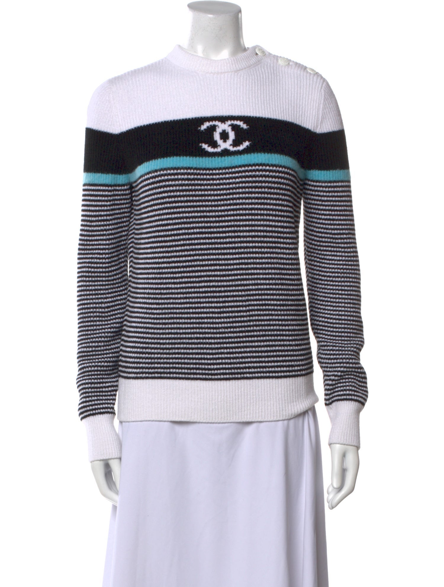 Chanel 2022 Striped Sweater