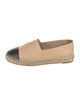 Chanel Interlocking CC Logo Leather Espadrilles