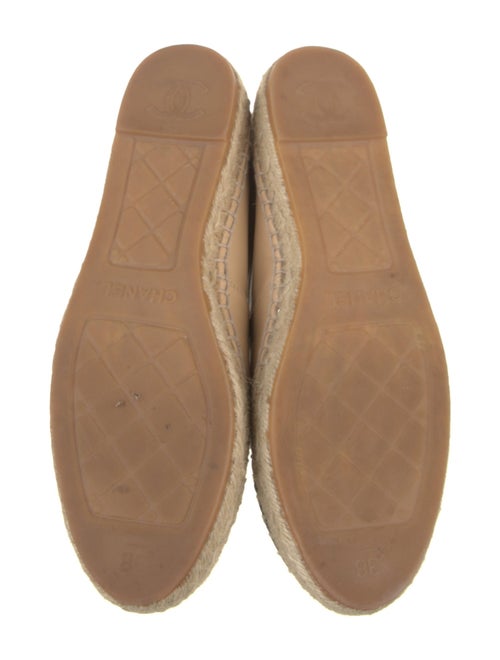 Chanel Interlocking CC Logo Leather Espadrilles